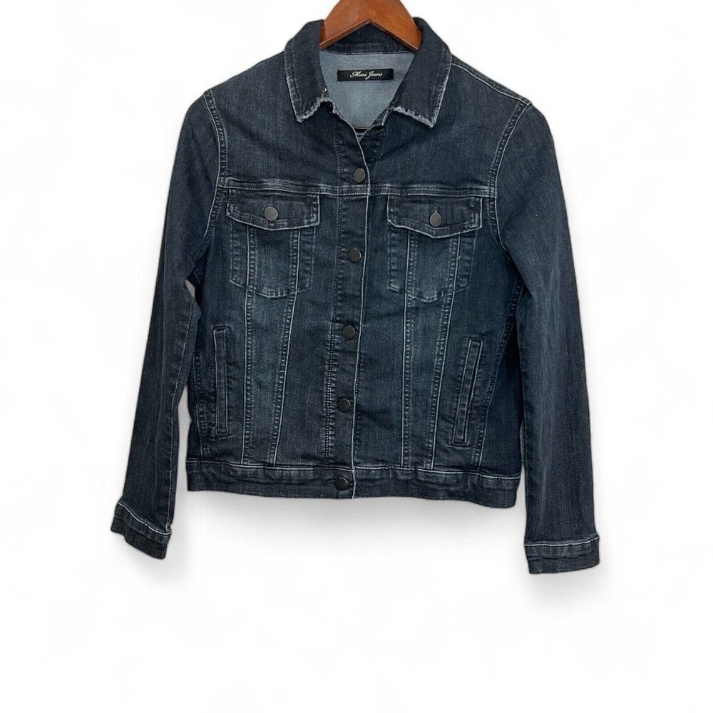 Mavi Jeans Jacket Womens Small Blue Denim Short Cropped Outerwear Stretch